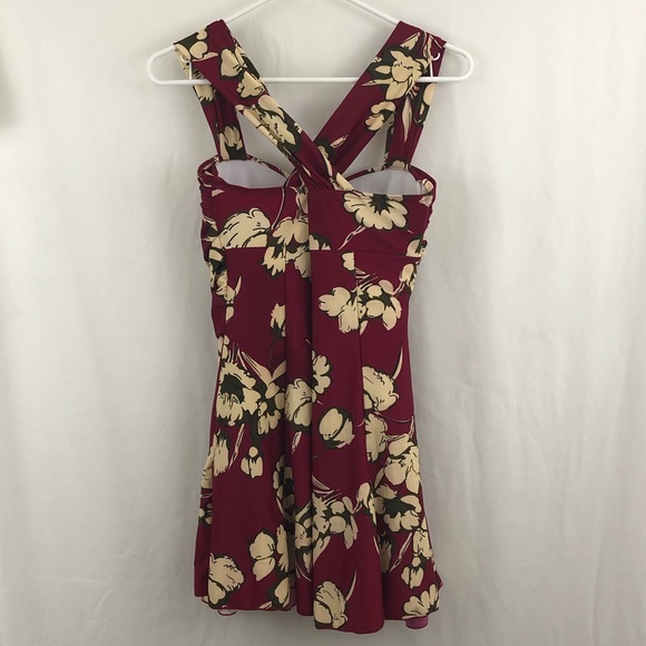 Cocopear Red Floral Cross Back Summer Swimwear M - Picture 6 of 11